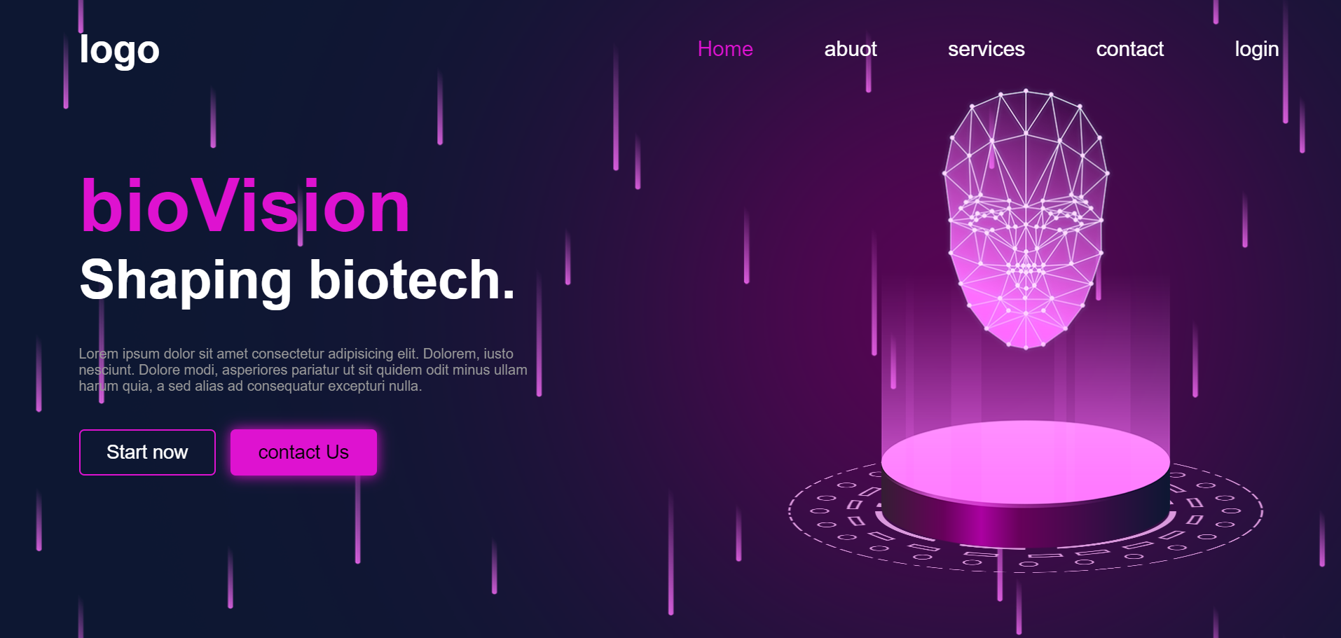 Projeto Landing Page Biovizion